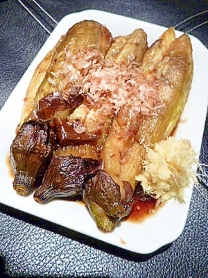 魚グリルで失敗なし!秋茄子の焼き浸し。