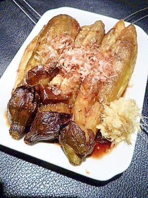 魚グリルで失敗なし！秋茄子の焼き浸し。 レシピ・作り方 by まめもに  