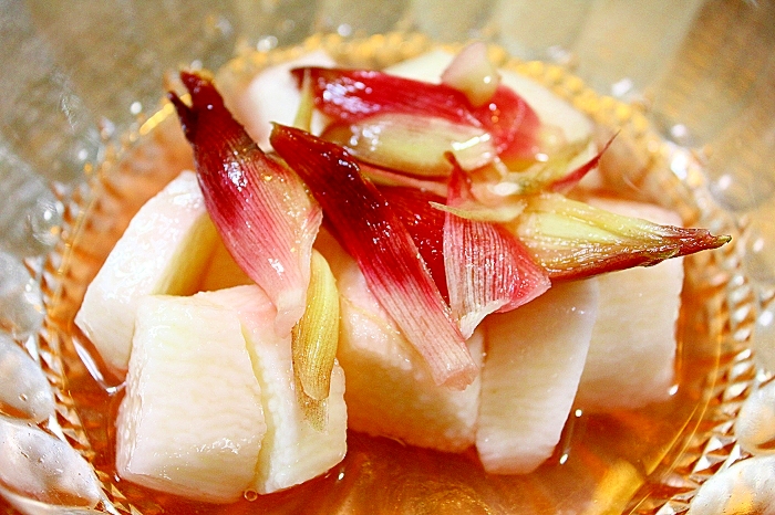 長芋と茗荷の梅シロップ漬け