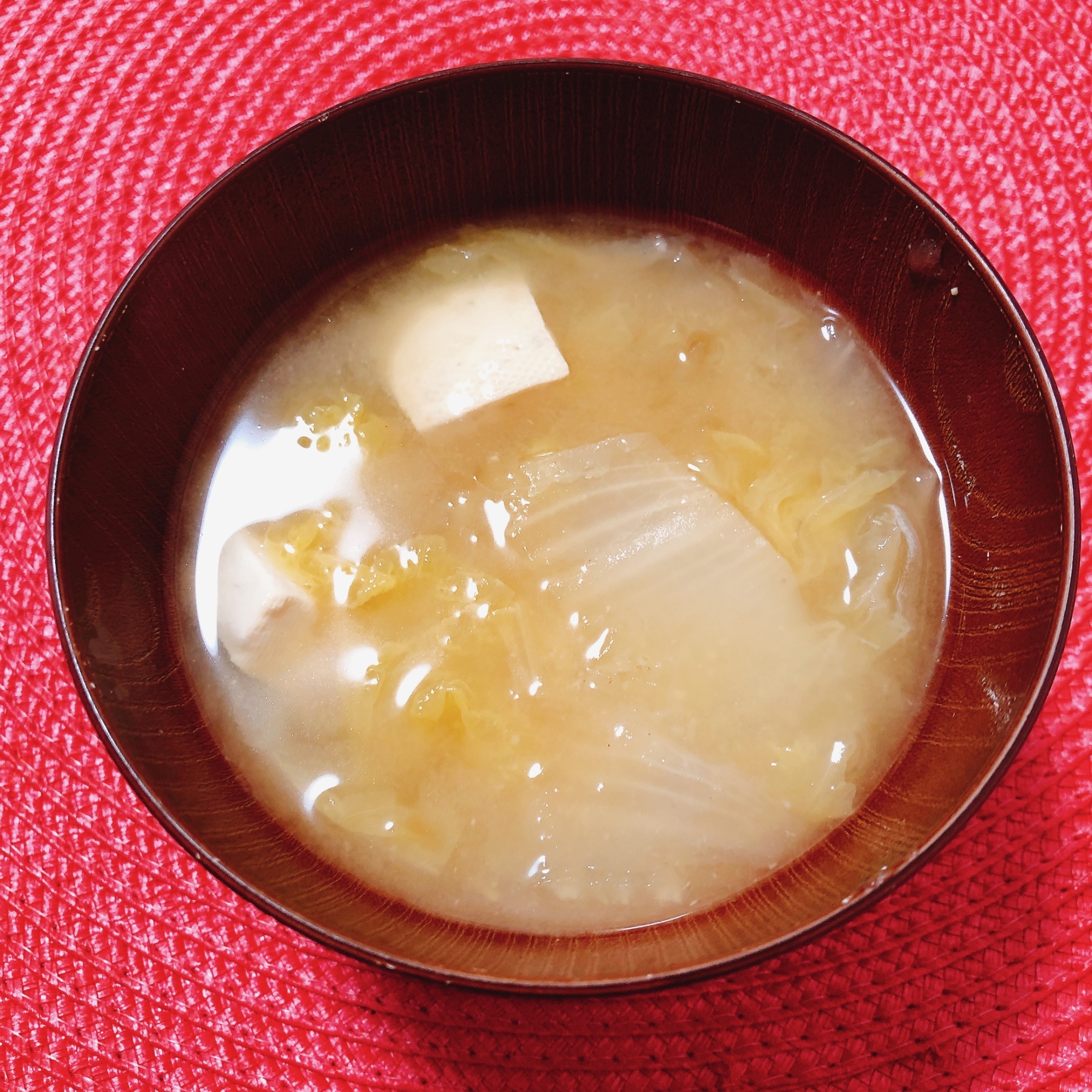白菜豆腐の味噌汁