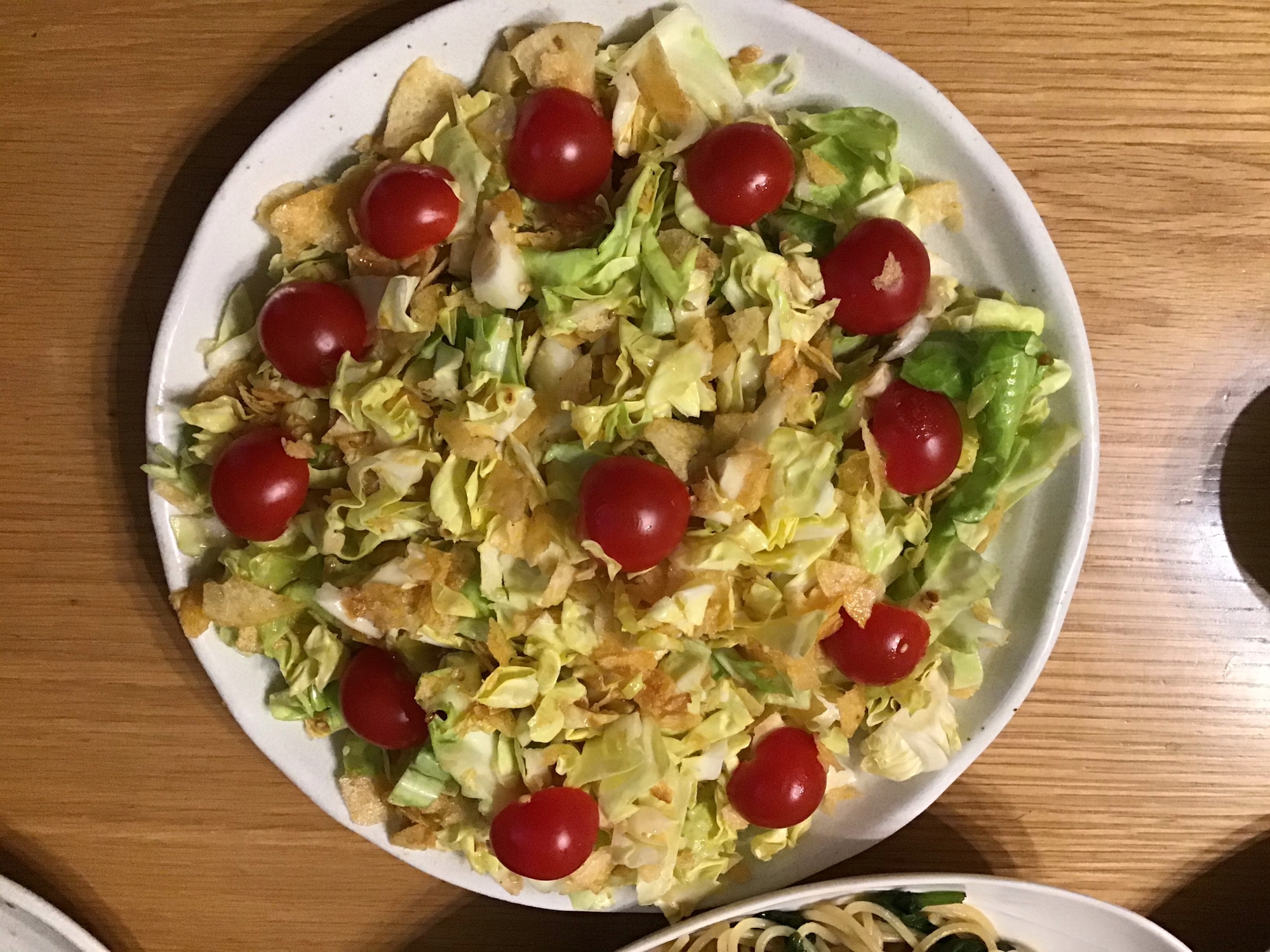 野菜が進む、９歳が作ったポテトチップスサラダ★♪