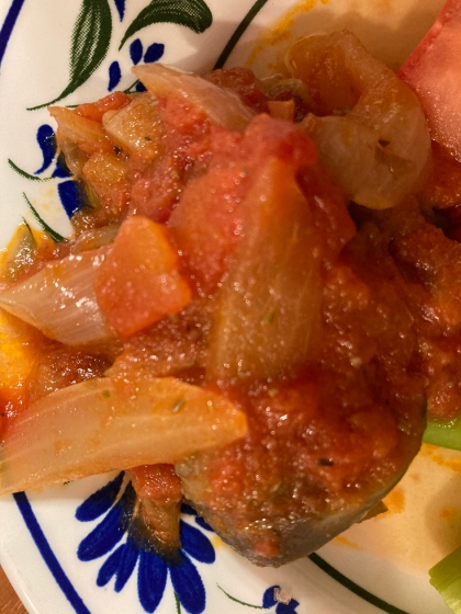 簡単レシピ　トマト缶レシピ　夏野菜のラタトゥイユ