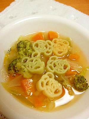 ミッキーがかわいい 野菜たっぷりスープ レシピ 作り方 By 75chan 楽天レシピ