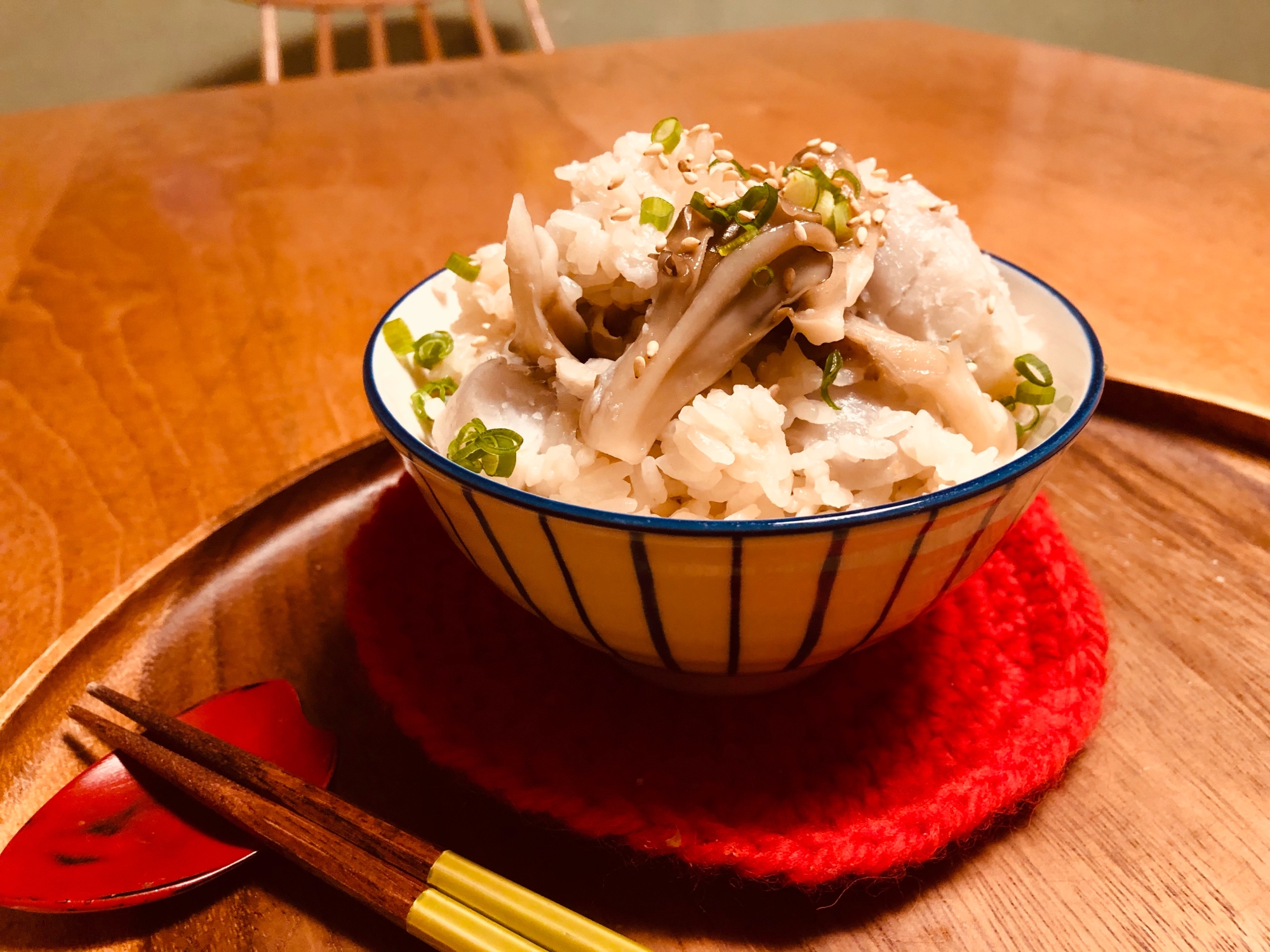 里芋ホクホクおこわご飯