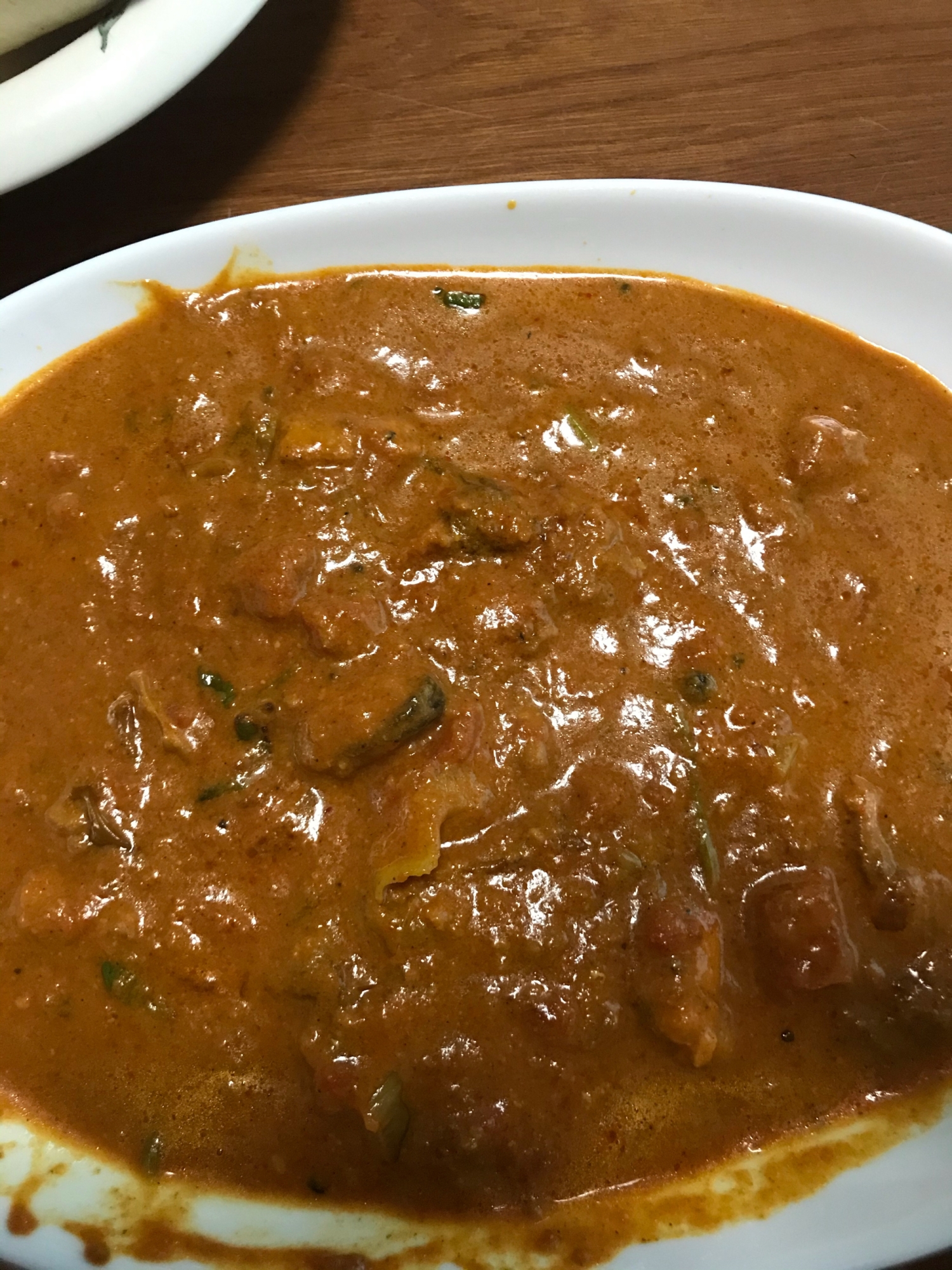 キャベツの外葉とひき肉のカレー