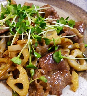 ピリ辛牛肉レンコン