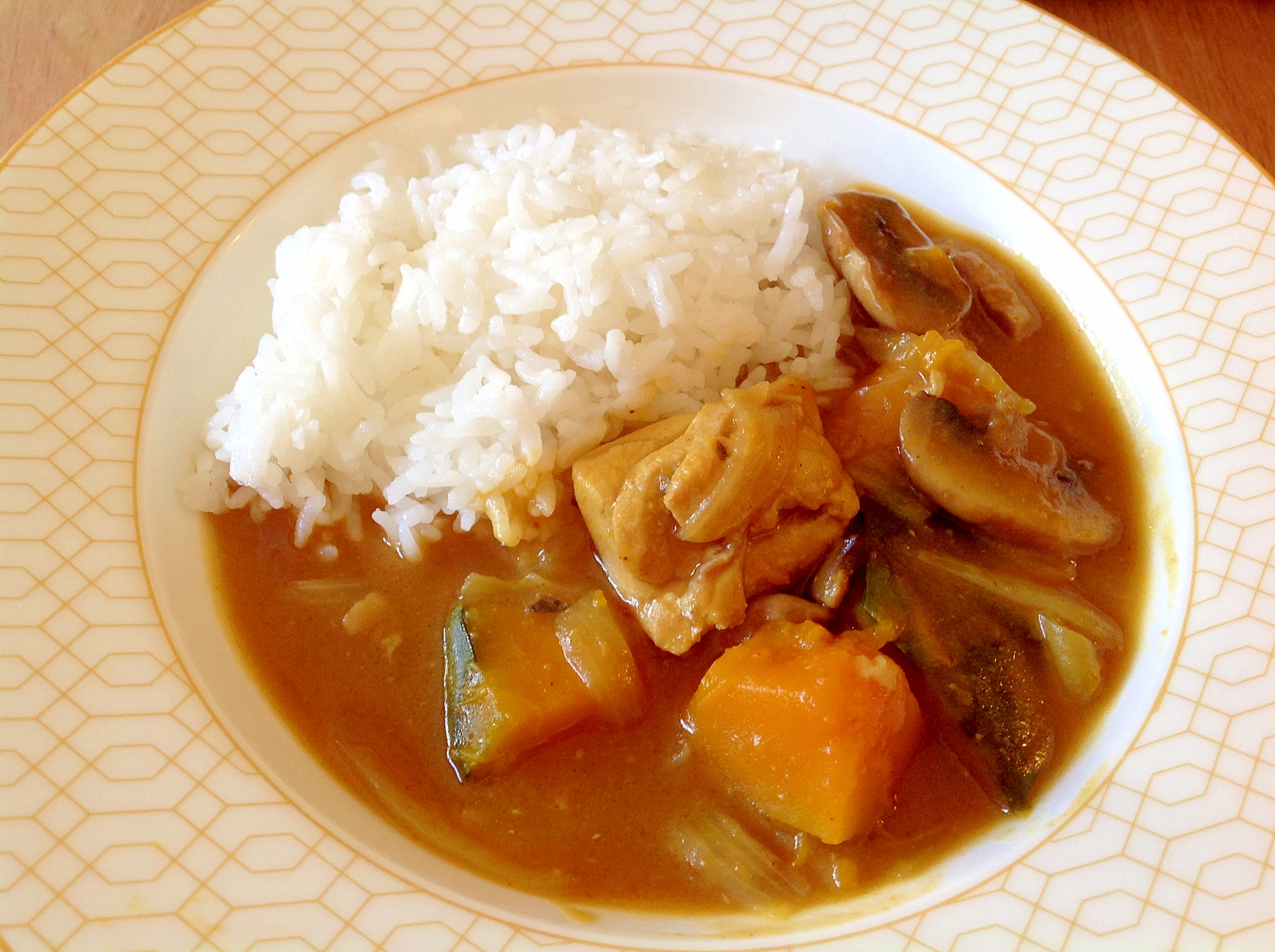 かぼちゃと鶏肉の甘口カレー