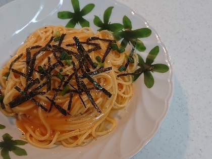 牛乳で作る明太子クリームパスタ