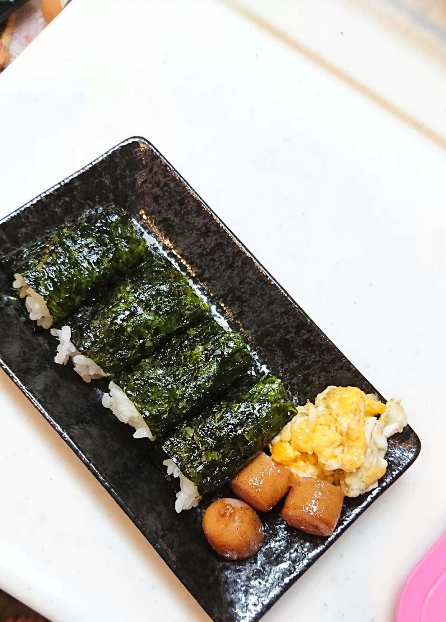 簡単☆3才の子供の朝御飯おにぎりプレート☆