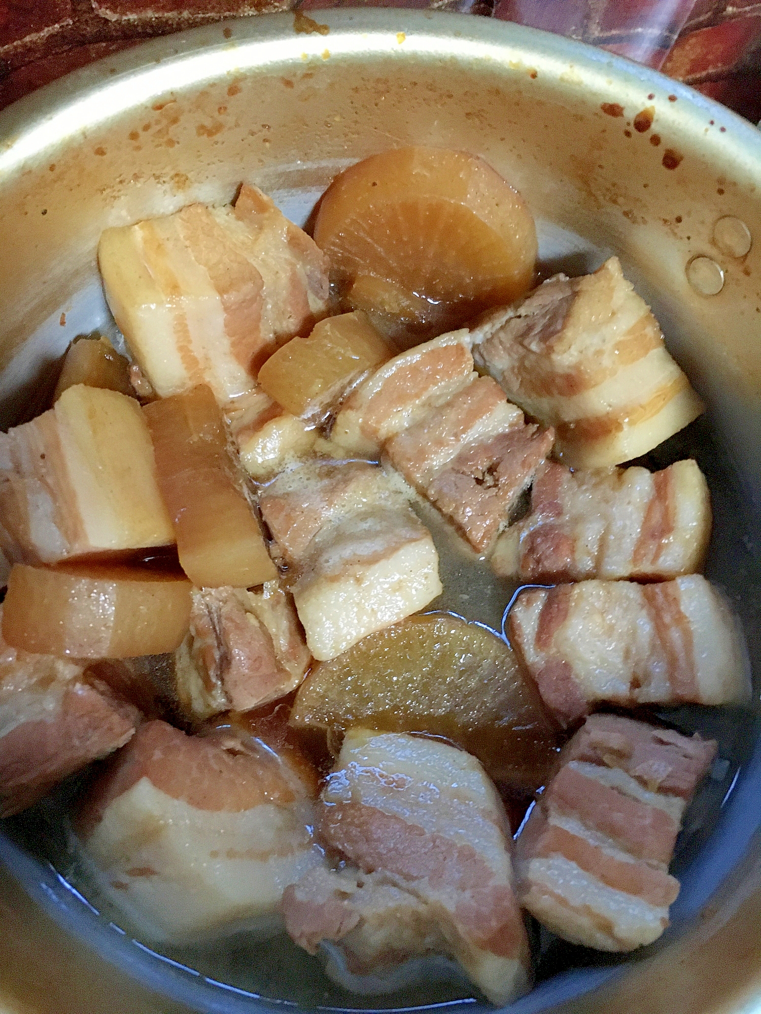 麺つゆで簡単豚の角煮