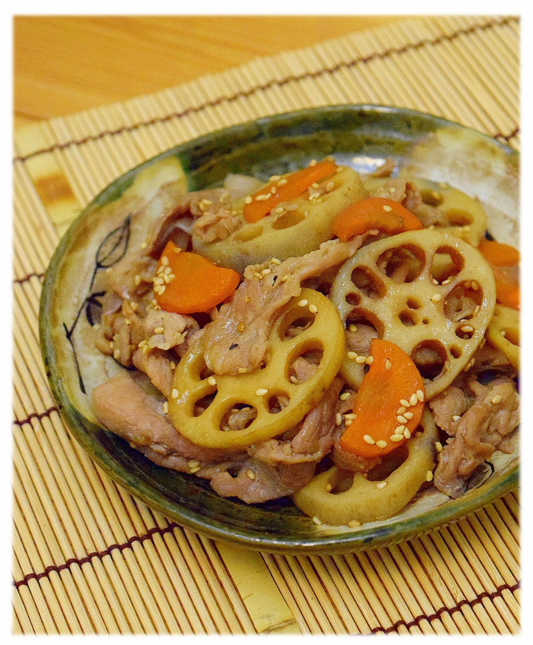 れんこんと豚肉のきんぴら