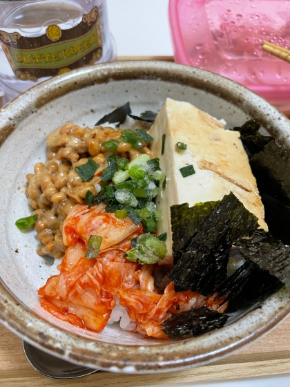 豆腐のおかげでボリューミーになりました！
簡単ランチにとっても美味しかったです(^^)