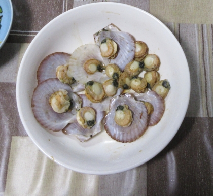 ホタテの胡麻油炒め