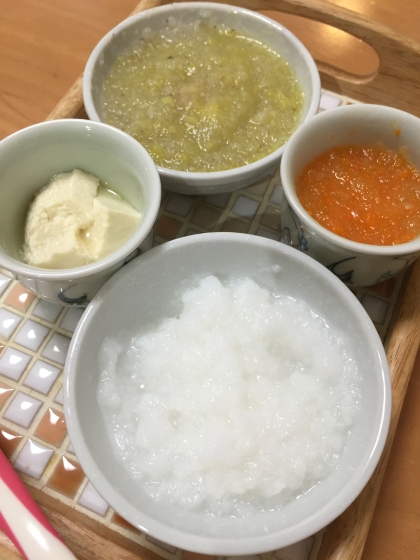 離乳食 レンジでお豆腐 レシピ 作り方 By たまご 楽天レシピ