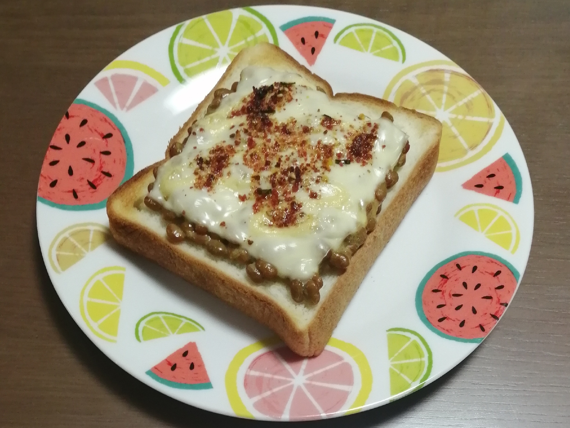 シンプルふりかけ納豆トースト