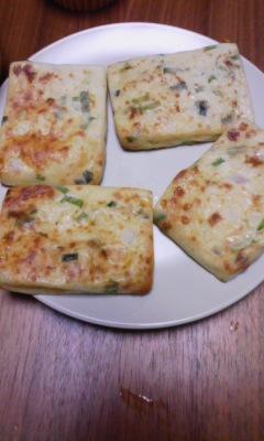 お好み焼きの粉で豆腐ステーキ