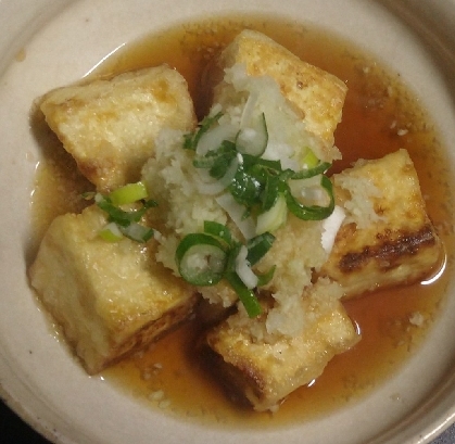 こんにちは〜少ない油で揚げ出し豆腐ができて助かりました(*^^*)レシピありがとうございます。