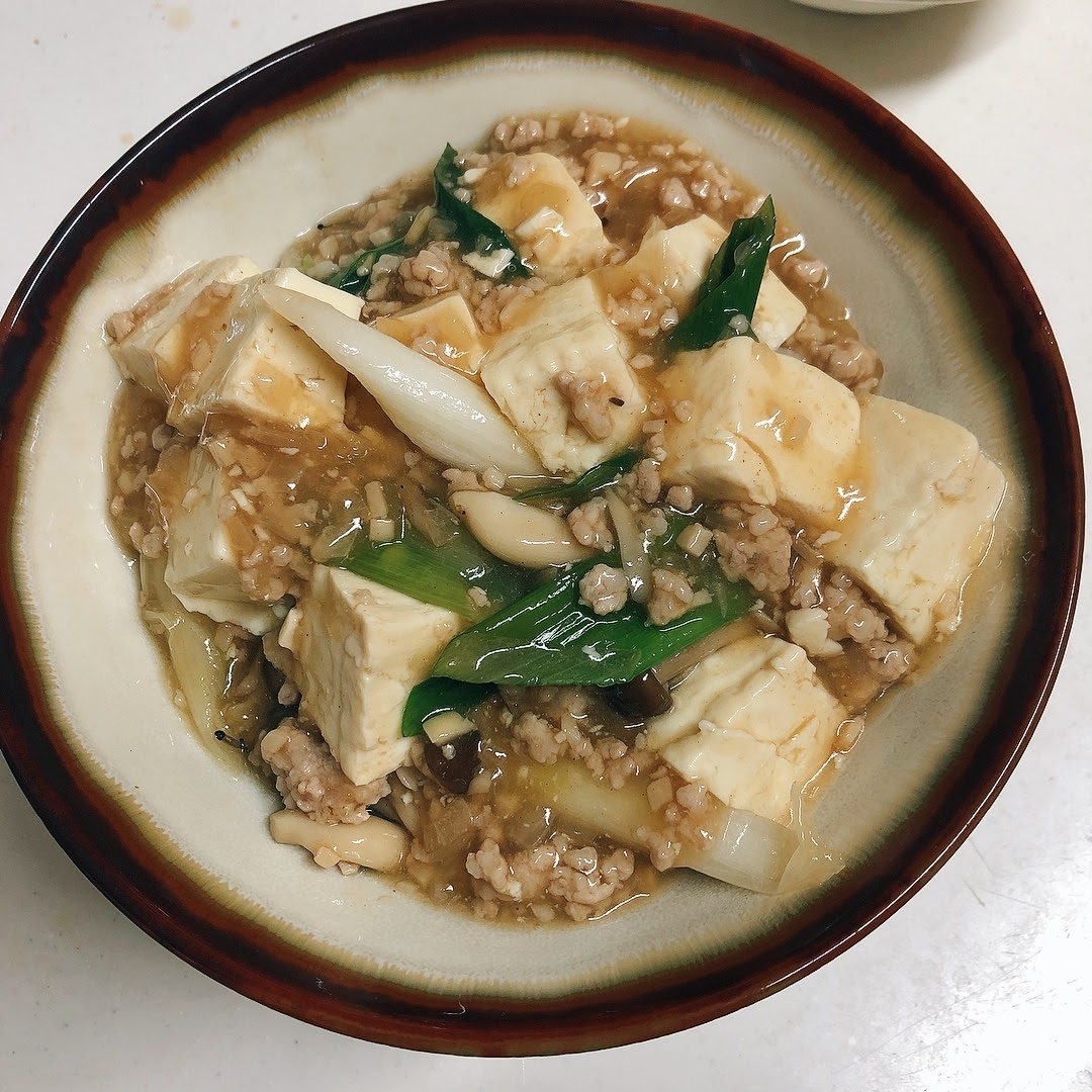 甘辛肉豆腐風♪豆腐とそぼろのあんかけ丼