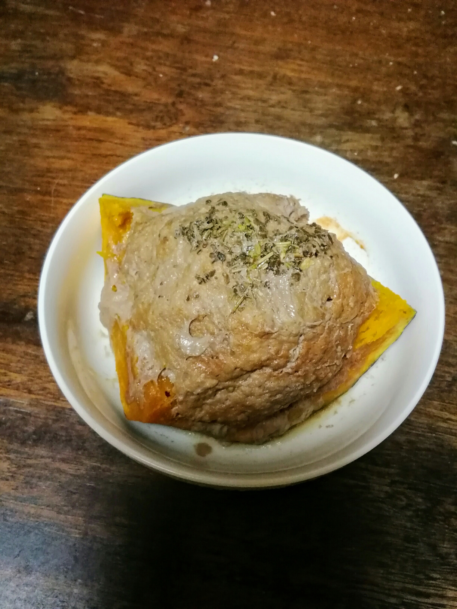 ほくほく！かぼちゃの肉詰め風レンジ蒸し