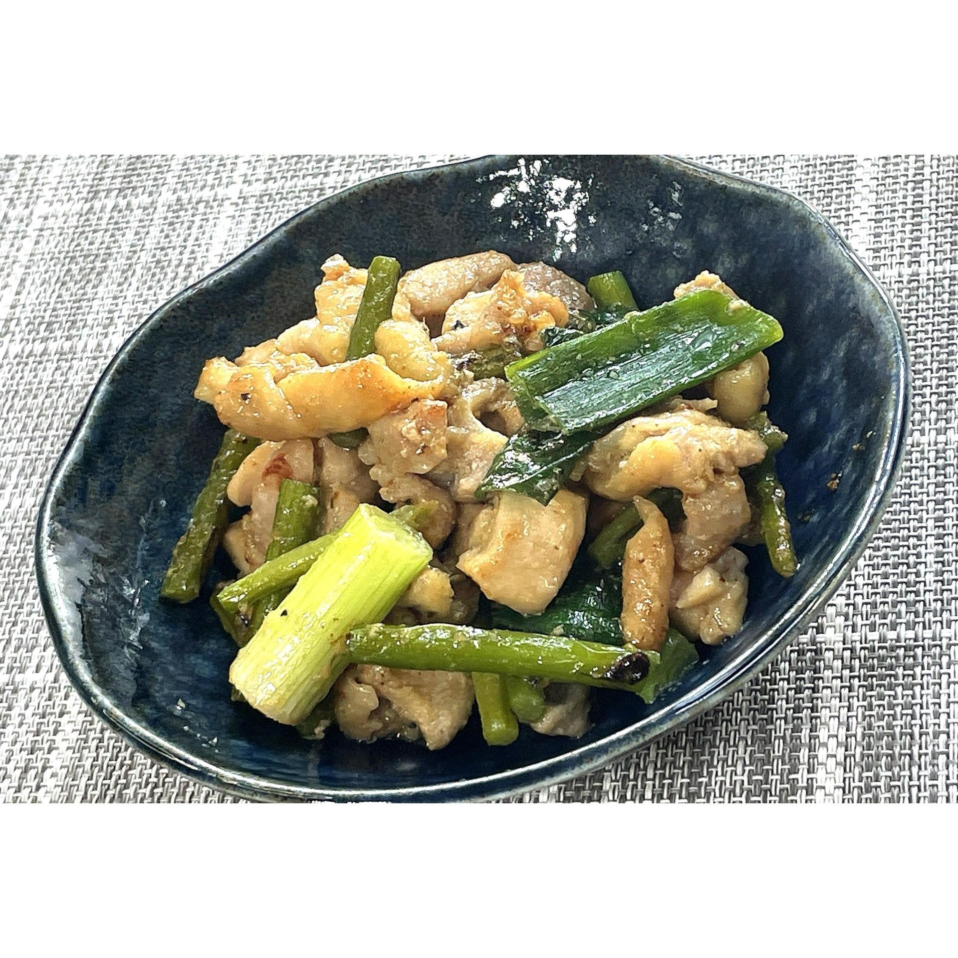 鶏肉とにんにくの芽の醬油塩麹炒め★動画あり★