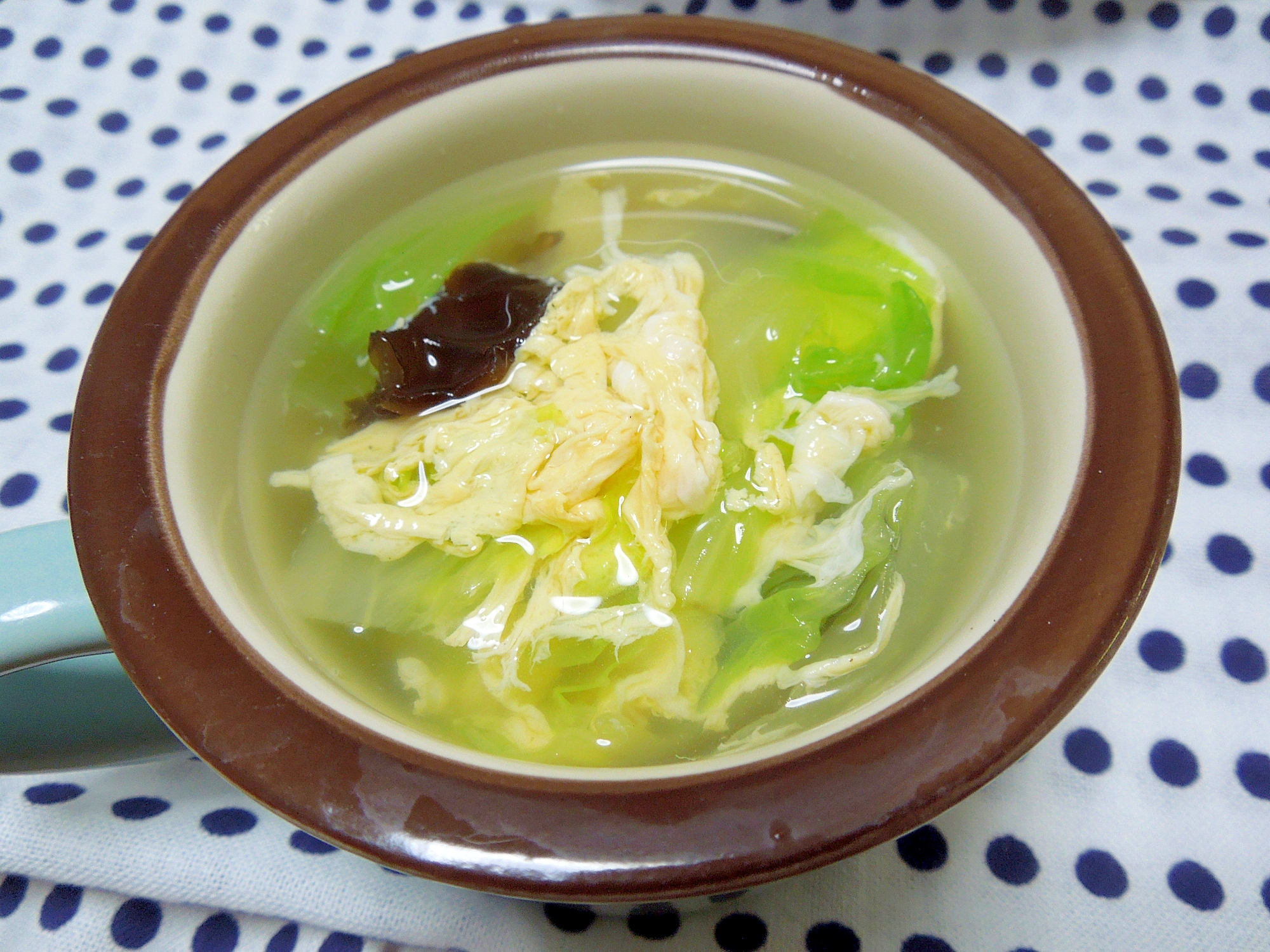 白菜ときくらげの中華玉子スープ☆