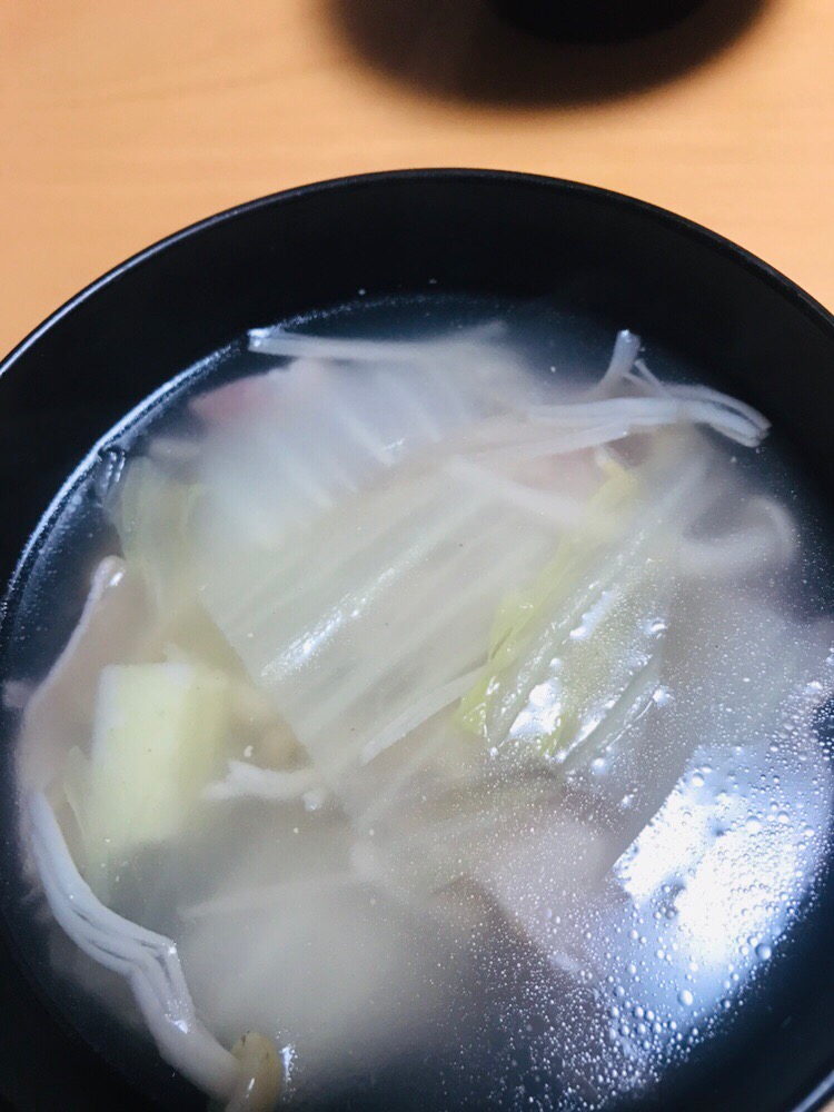 ベーコン入りスープ