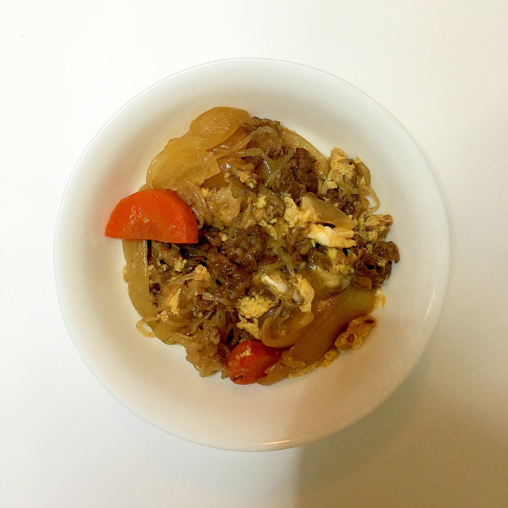 すき煮の卵とじ丼