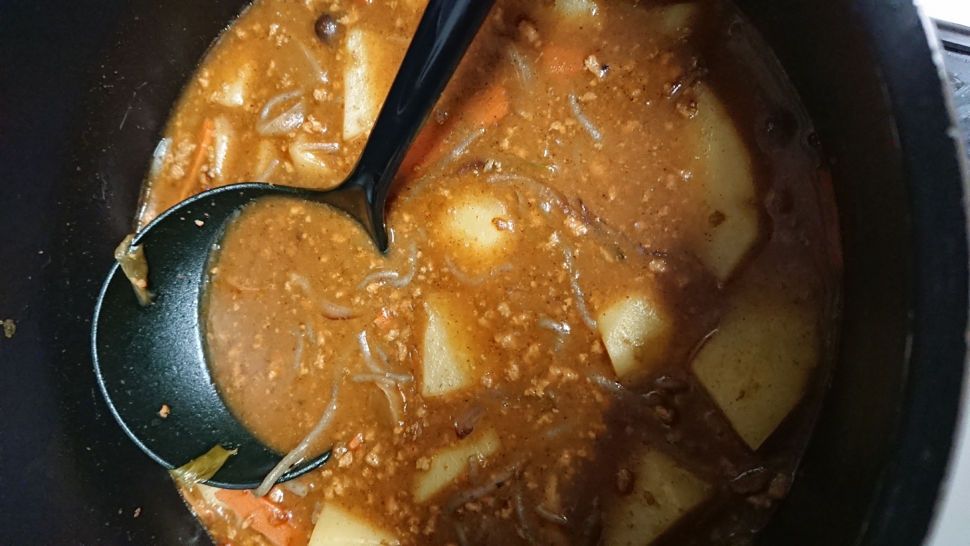 合挽き肉カレースープ