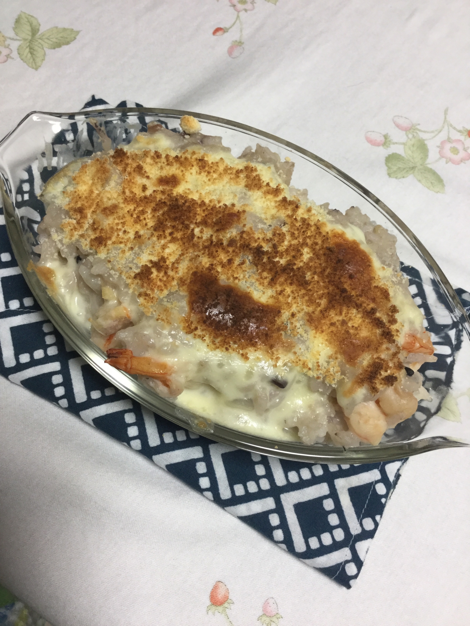 ごま豆乳鍋の残りでチーズドリア風