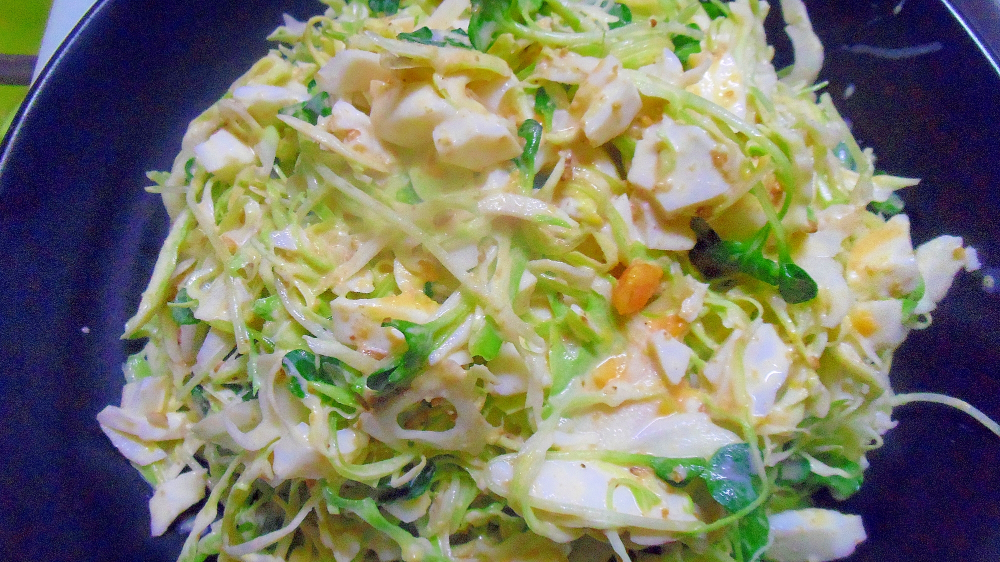 ゆで卵と千切りキャベツのサラダ レシピ 作り方 By Chaachan6066 楽天レシピ