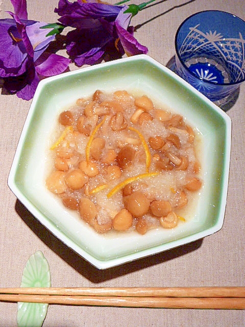 簡単小鉢 柚子風味の なめこおろし レシピ 作り方 By まめもにお 楽天レシピ