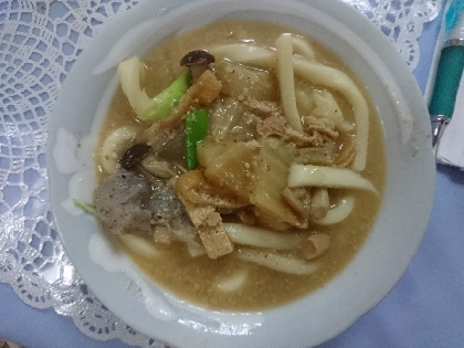 酒粕の味噌煮込みうどん(*^^*)☆