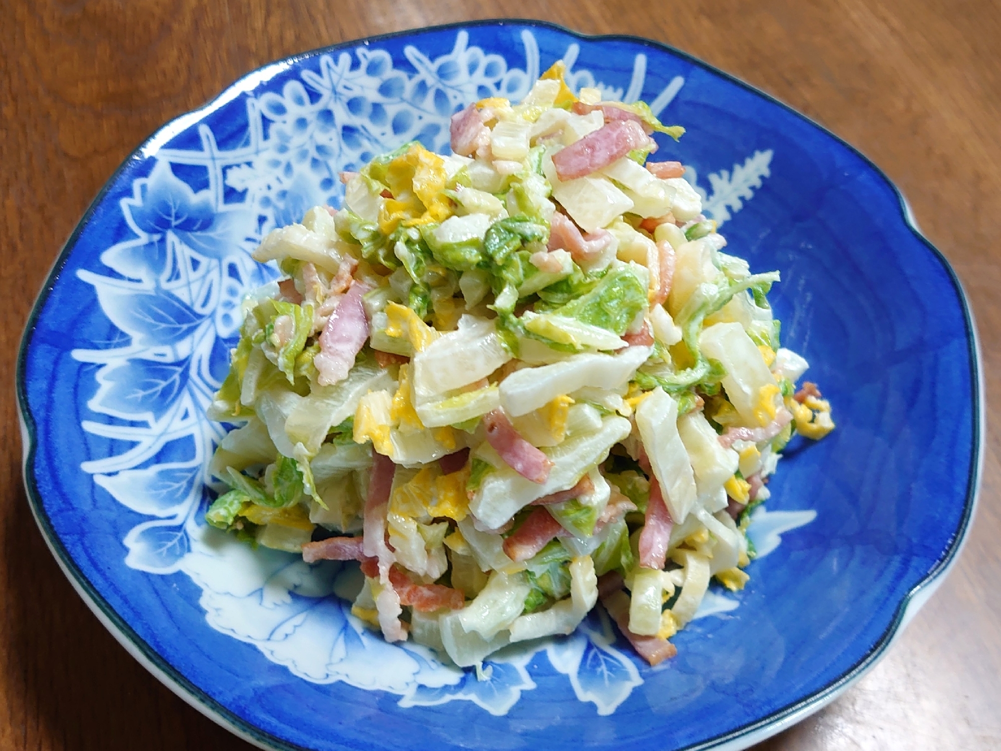 白菜とベーコンのコールスローサラダ