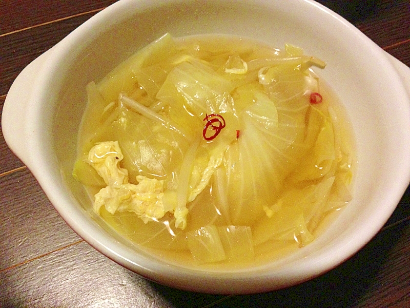 もやしとたまごの☆簡単中華スープ
