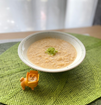 冷凍焼きおにぎりで雑炊