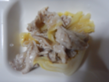 キャベツと豚コマのワイン蒸し