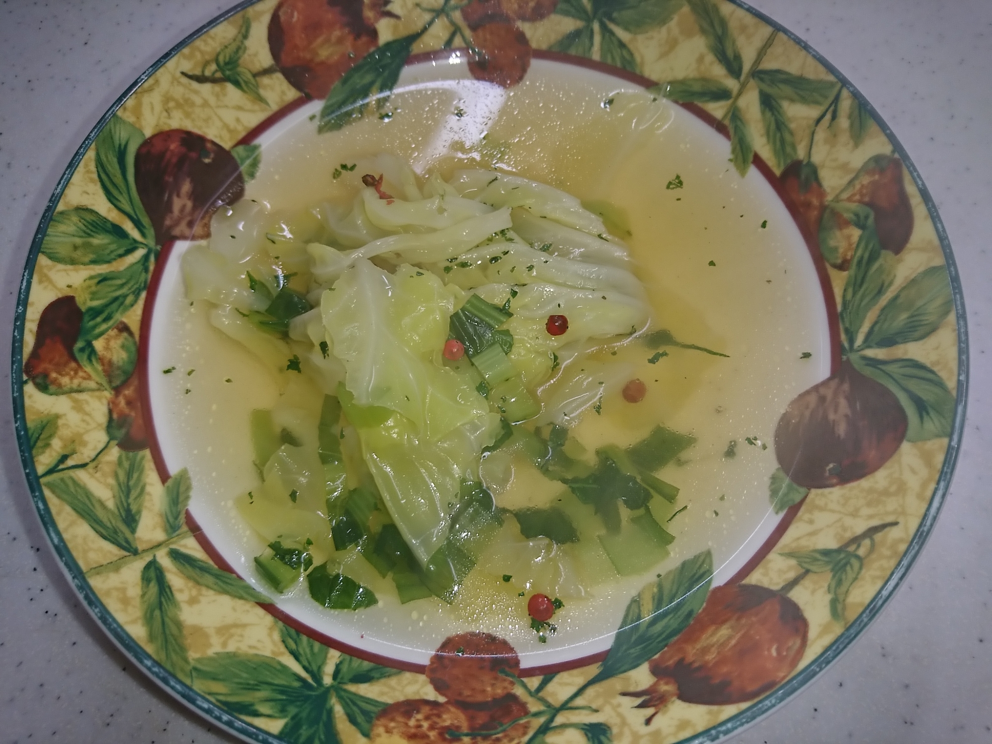 キャベツと小松菜のスープ