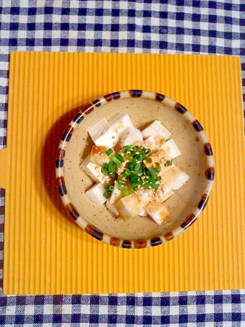 長芋と豆腐のワサビ醤油♪