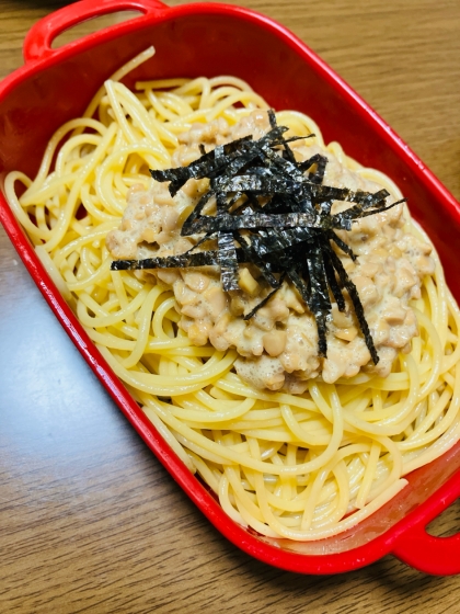 簡単♪納豆パスタ★バター醤油味