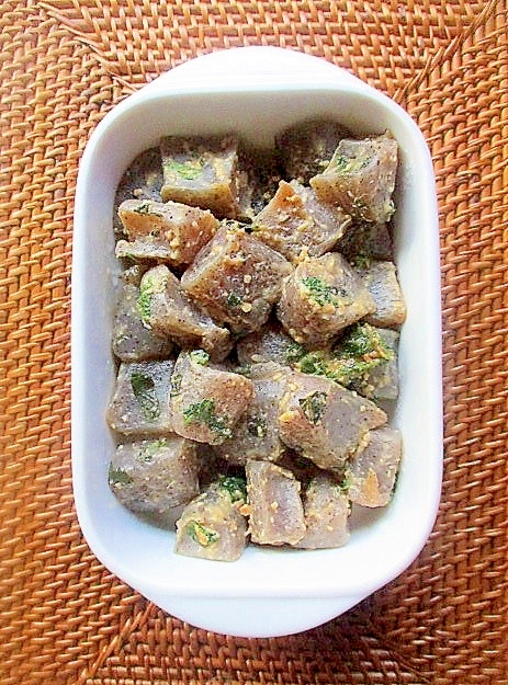 作り置きおかず♪こんにゃくの大葉味噌炒め