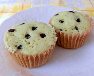 レンジで簡単！抹茶チョコ蒸しパン