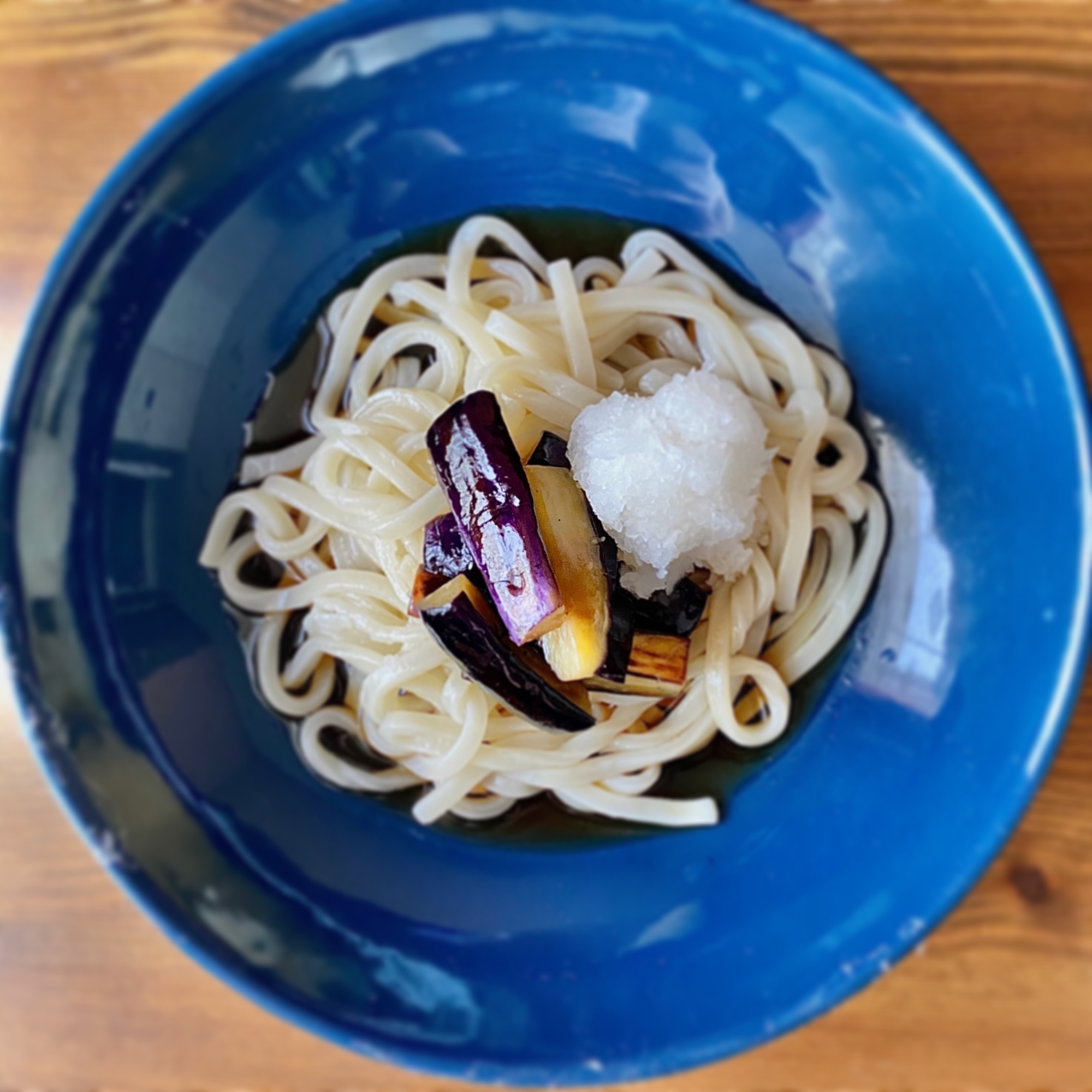 ポン酢と麺つゆで簡単☺️揚げなすおろし冷やしうどん