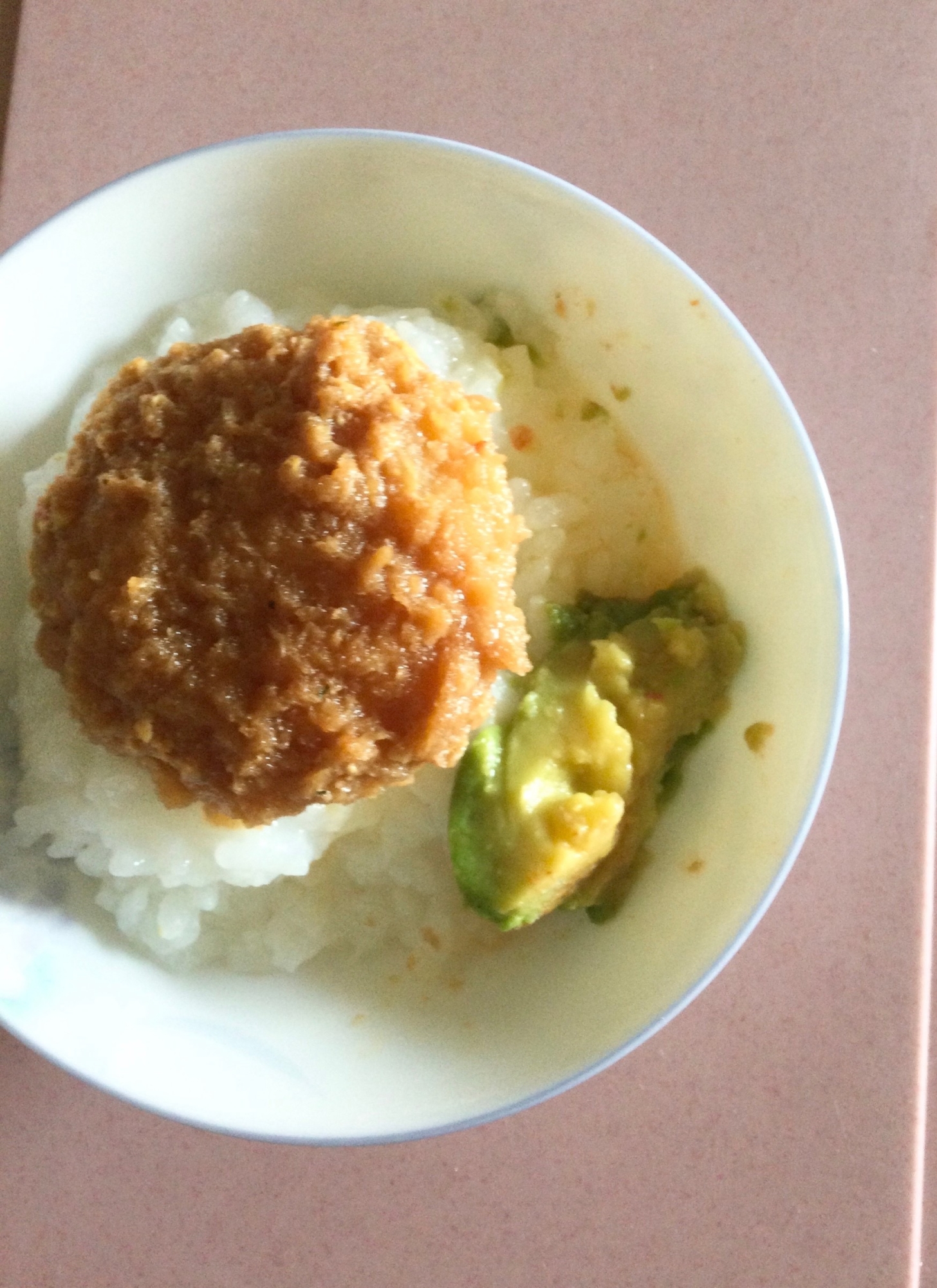 アボカド鶏フライの麺つゆ煮丼☆