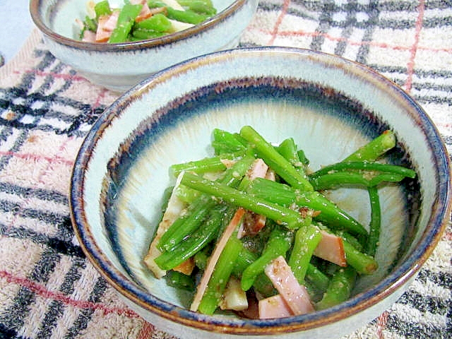 空芯菜の茎の中華和え