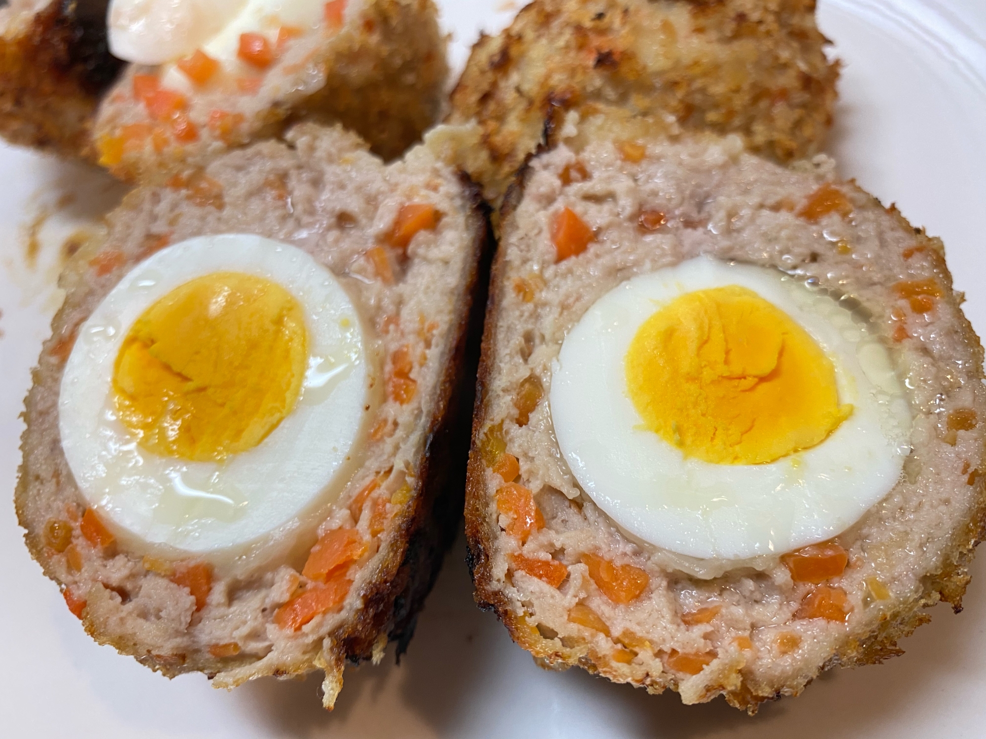 揚げずにオーブンで 人参たっぷりスコッチエッグ レシピ 作り方 By シャンティー 楽天レシピ 揚げずにオーブンで 人参たっぷりスコッチエッグ レシピ 作り方 By シャンティー 楽天レシピ