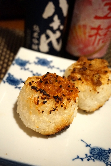 トースターで簡単、塩海胆焼きおにぎり