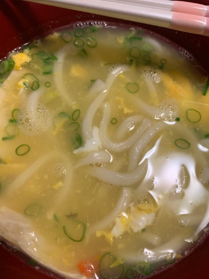 ＊＊ふんわ～り卵の優しいあんかけうどん＊＊