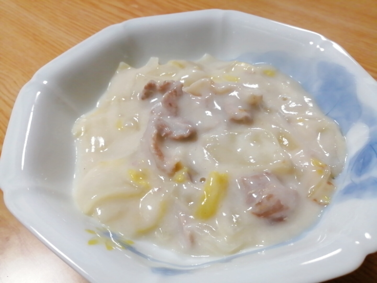 豚肉と白菜と玉ねぎの中華風クリーム煮