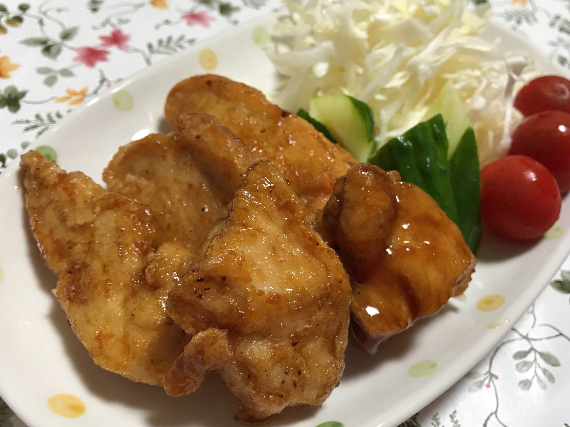 給食の味！鶏むね肉の甘辛レモン♡