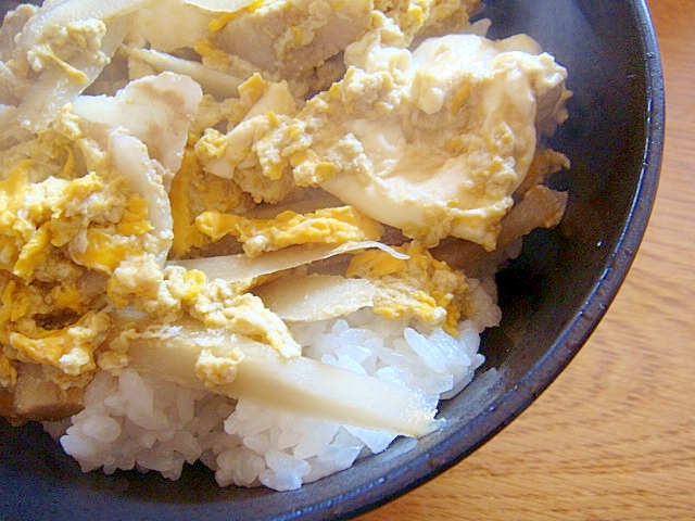 豚牛蒡の卵とじ丼